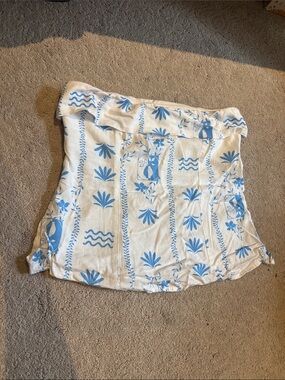 wild fable White and Light Blue Floral Crop Top